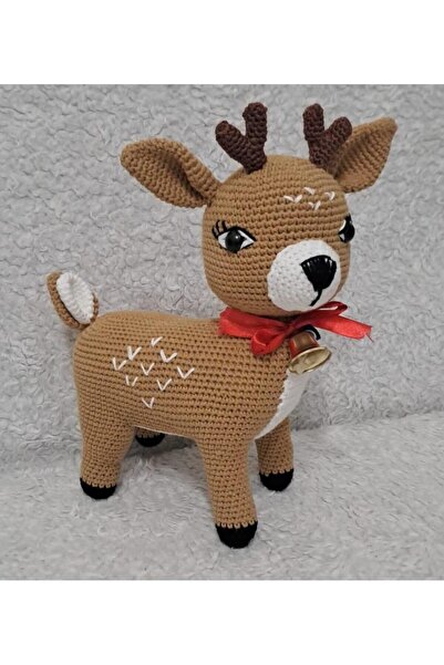 OYUNCAKPARK Çilli Geyik Amigurumi Organik Oyuncak