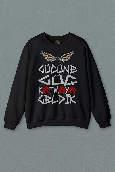 so cool Hanorac unisex cu imprimeu negru Eagle Eagle - Suntem aici pentru a adăuga forță