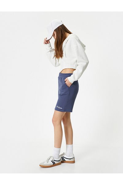 Koton Shorts Straight Leg with Elastic Waist and Pockets