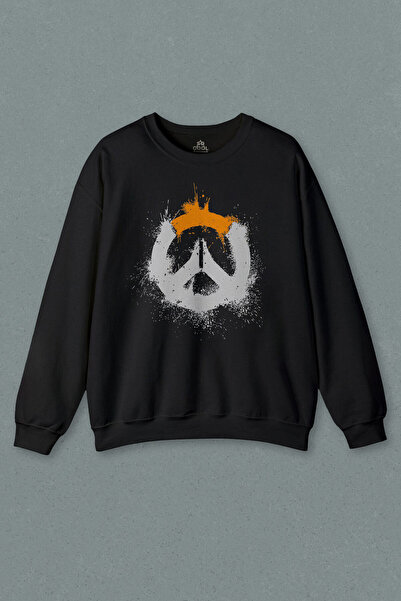 so cool Hanorac negru unisex Gamer Gamer Overwatch Over Watc Game Printed Sweat