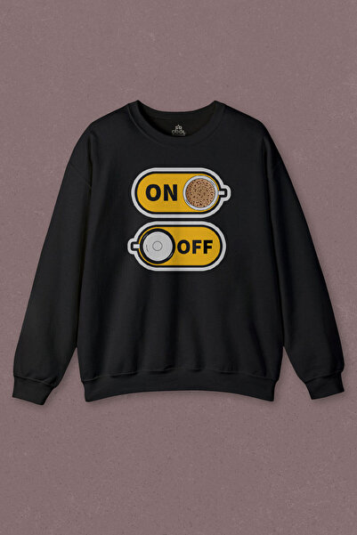 so cool Unisex dukserica smeđa On Off kafa Štampano znoj