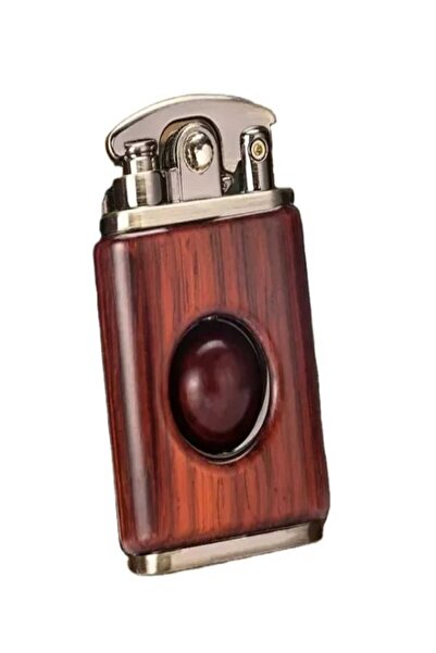 HK GİFT SHOP Spunk Benzi̇n Çakmak Rüzgar Geçirmez Gül Ağacı Retro Ahşap Kişilik Yaratıcı Sigara Çakmağı Saf Bakır