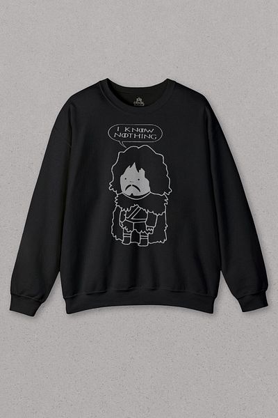 so cool Hanorac unisex I Know Nothing Jon Snow Seria Game of Thrones Transpirație imprimată