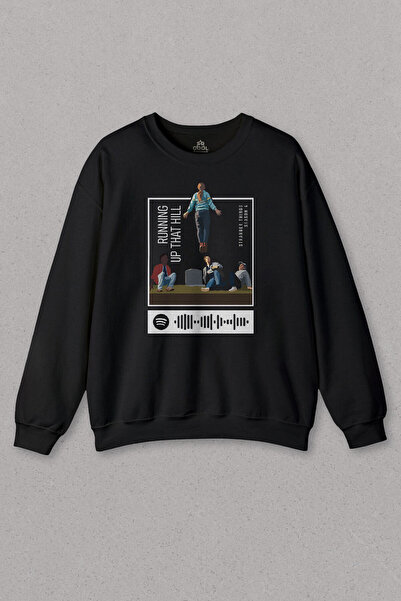 so cool Hanorac unisex Stranger Things Sezonul 4 Imprimat Running Up That Hill Sweat imprimat