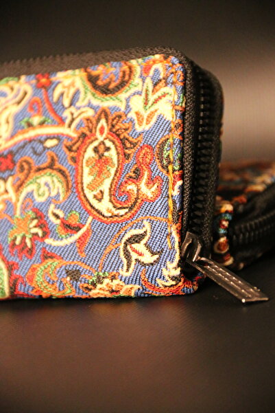 PUJİVA Kilim Desenli Terme, Etnik Desenli, Şeffaf, Zarif Ve Dayanıklı, Akradion Cüzdan, Kartlık