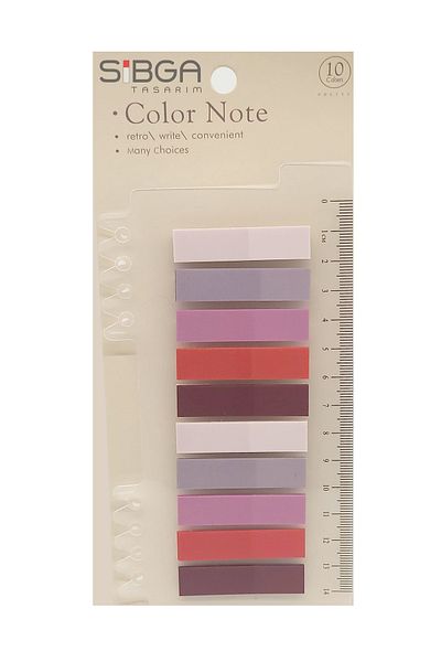 sibga tasarım Transparent Colored Post-It Note Paper - 200 Sheets Bookmark Sticker