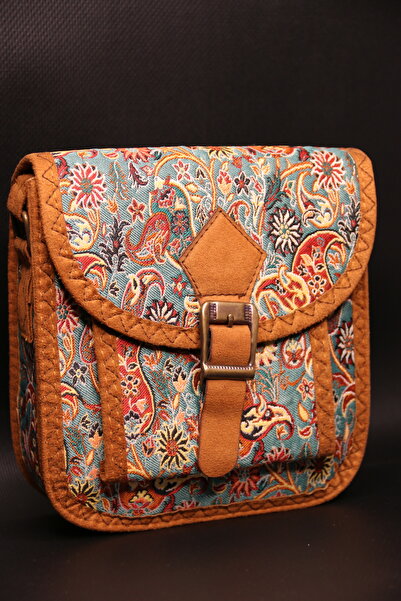 PUJİVA Terme Omuz Çantası, Etnik Tarz Kilim Desenli, Askılı Çanta, Günlük Otantik Çanta Ölçü:17*18*6