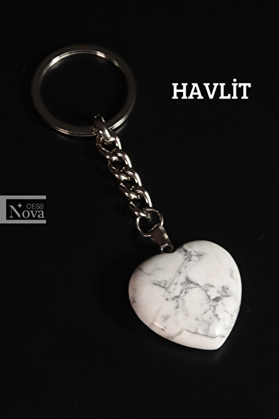 CessNova Πιστοποιημένο μπρελόκ από φυσική πέτρα σε σχήμα καρδιάς, δώρο για τη...