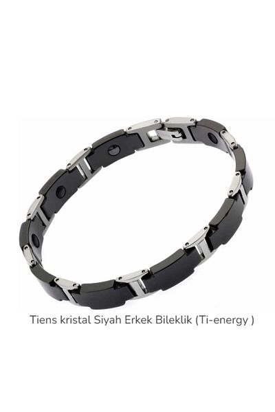 Tiens سوار رجالي أسود كريستالي (Ti-energy)