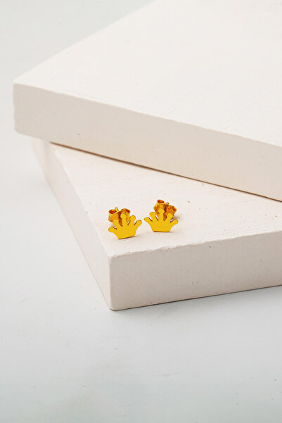 Bilezikci Kral Tacı 22 Ayar Pimli Altın Küpe