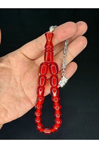 Anemore Collection مسبحة صلاة أحمر اللون - تصميم تميمة Efe Boy، حجم كبير - T-737