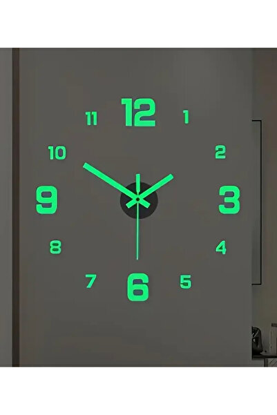 MARMA MODERN 3D DUVAR SAATİ BUYUK PARLAK EKRAN SESSİZ CALİSMA OTURMA ODASİ OFİS