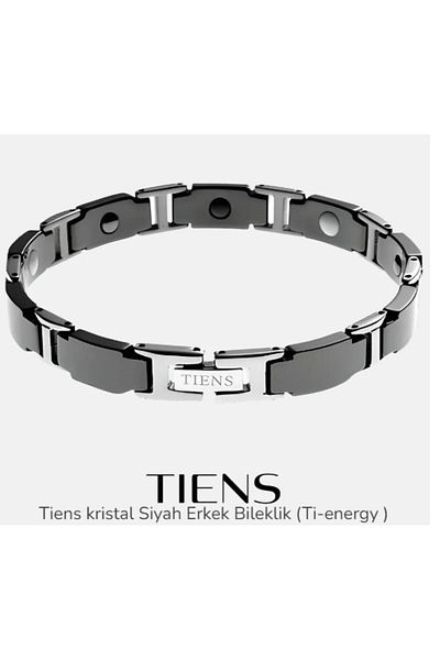 Tiens سوار رجالي أسود كريستالي (Ti-energy)