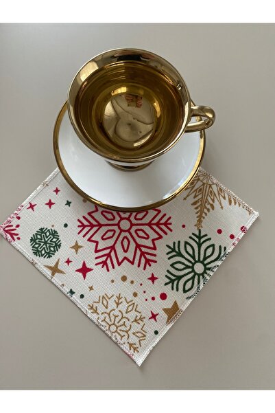 SmY Bag 4Pcs Coffee Color Napkin Design Side Cocktail Presentation Napkin