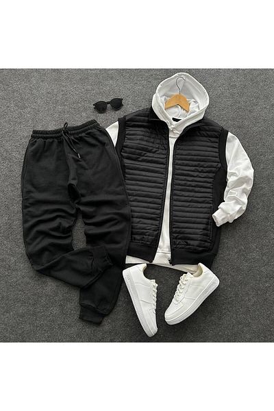 viperkombin 3-Piece Combination Vest Sweatshirt Tracksuit Winter Set