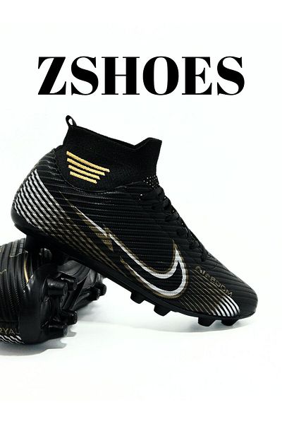 ZSHOES Crampon flexibil cu șireturi de culoare nouă, cu șosete unisex pentru gazon/câmp de gazon