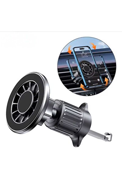 Asfal Magsafe Uyumlu Mıknatıslı Araba Telefon Tutucu Izgara Uyumlu Manyetik A...