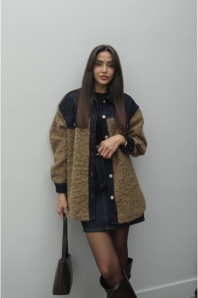 Havoş Детайлно яке Camel Denim