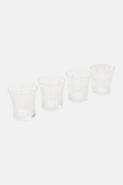Nautica 4 Pieces Set Of Glass Cup, Transparent