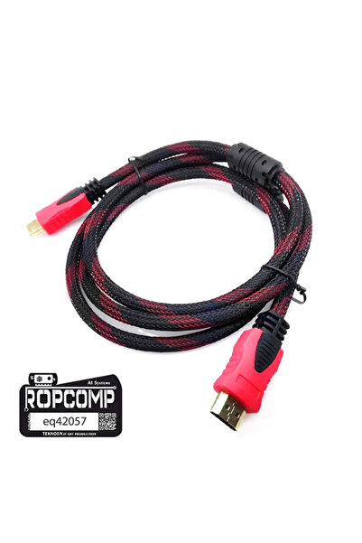 Ropcomp Hdmi Kablosu 1.4B 3D Hdmi Görüntü Monitör Kablosu 100cm