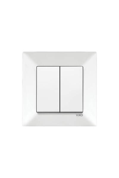 VİKO Meridian Beyaz Komütatör Anahtar Mekanizma Kapak Çerçeve