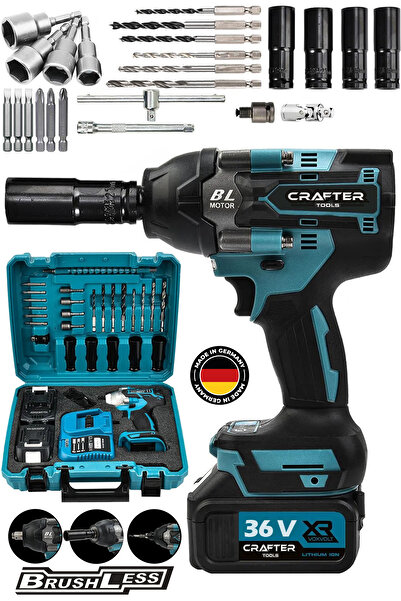 CRAFTERTOOLS Germany 800Nm 36Volt 5Ah Akülü Torklu Somun Sıkma Bijon Sökme Kö...