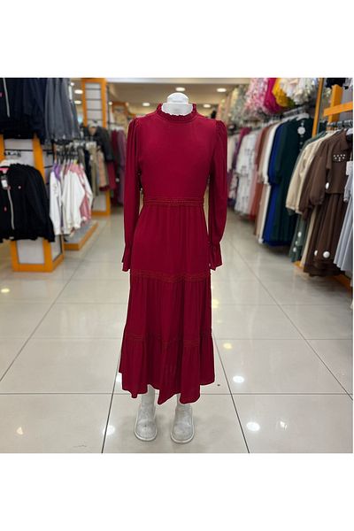 Yonca Çocuk Rochie din dantela cu centura pentru fete