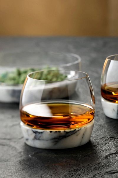 NUDE 22334 Chill Marble Crystal Whiskey Glass - 300Cc, Elegant and Gift