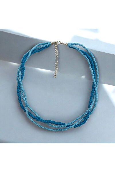 LeylanTakı Leylan Takı Kadın Çoklu Mavi Kolye