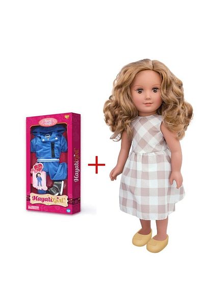 Hayati Girl Siba Doll Carreau Dress 18inch with Sports Outfit For Doll