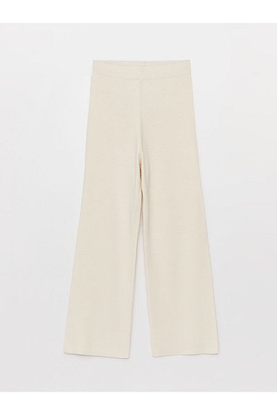 LC Waikiki Dámské pletené kalhoty Slim Fit s elastickým pasem Palazzo