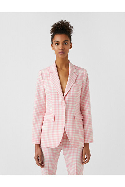 Koton Kockás kabát zsebrészlettel