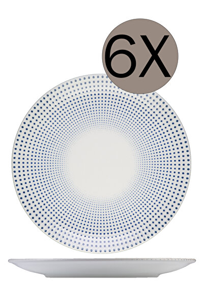 İD FİNE ID FINE Harmony Blue Lona Düz Tabak 25 cm 6'lı Takım 20307-111025