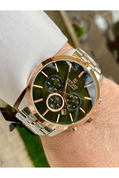 Reward Excellent Silver Color Steel 5Atm Waterproof Men Wrist Watch Bracelet Gift