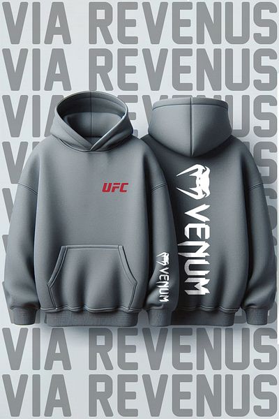 Vordevia Ufc Front and Back Printed Unisex Hooded Sweatshirt