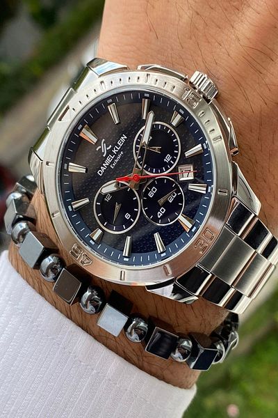 Daniel Klein New Season Stainless Steel Band Functions Active Men's Wrist Watch Bracelet