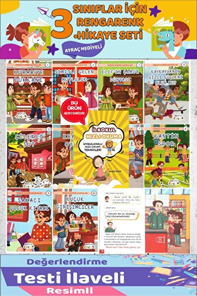 Hakim Yayınları 3.Sınıf Girişken Ruhi'nin Maceraları Seti-64 Sayfa (Hayat Bilgisi Kitabı Hediyeli)
