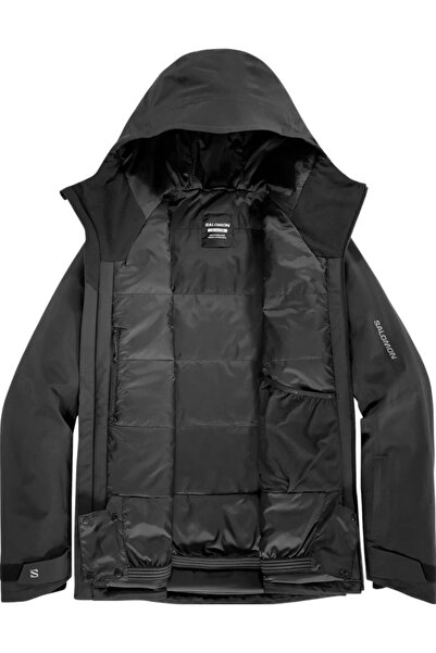 Salomon Lc2353200 Highland Jacket Primaloft ® Thermoplume Insulation Ski Coat Men's Coat Black