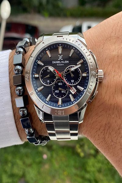 Daniel Klein New Season Stainless Steel Band Functions Active Men's Wrist Watch Bracelet