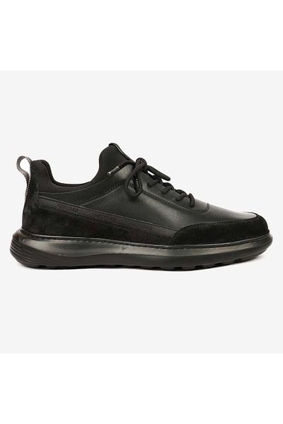 Greyder 17840 Men's Black Genuine Leather Sneaker Shoes