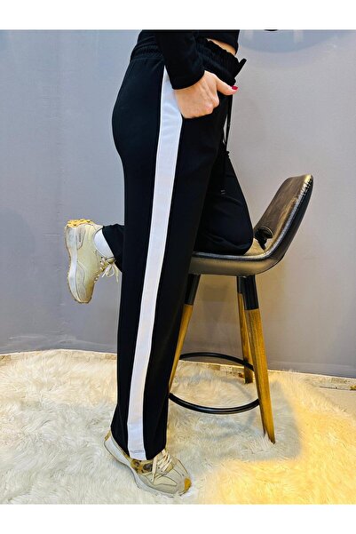 İkra Life Kids Modal Fabric Lycra Side Garnished Wide Leg Sweatpants