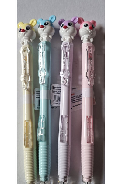 Modellino 4 Pcs 4 Colors Squirrel Head Side Press Song 07 Nib Pen