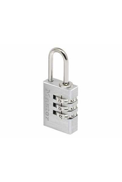 Master Lock قفل ألومنيوم ثلاثي الأرقام 7620EURDCC مقاس 20 مم، رمادي، قابل للت...