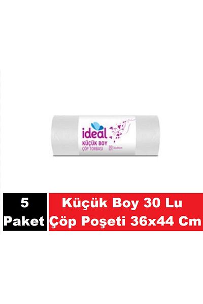 İdeal Small Size Clear 30 Garbage Bags - 36X44 Cm, 5 Pack