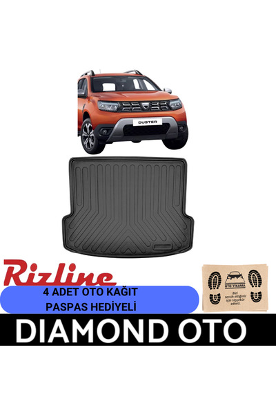 Rizline Dacia Duster 4WD 3D havuzlu paspas ve bagaj havuzu 2018-2019-2020-202...