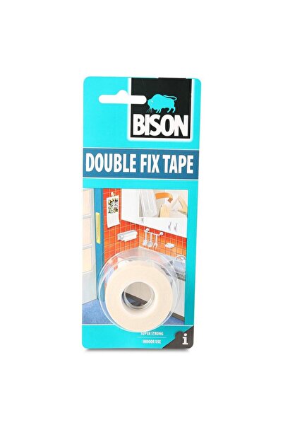Bison شريط لاصق مزدوج 1.5 متر × 19 ملم - شريط تثبيت داخلي قوي للغاية ذو وجهين...