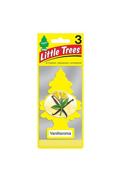 Little Trees 3 عبوات معطر جو برائحة الفانيليا
