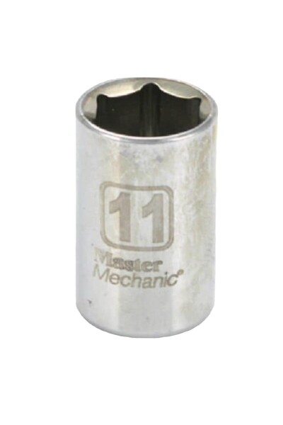 MASTER MECHANIC مفتاح ربط سداسي 11 مم بمقاس 1/4 بوصة - أداة يدوية من الكروم ف...