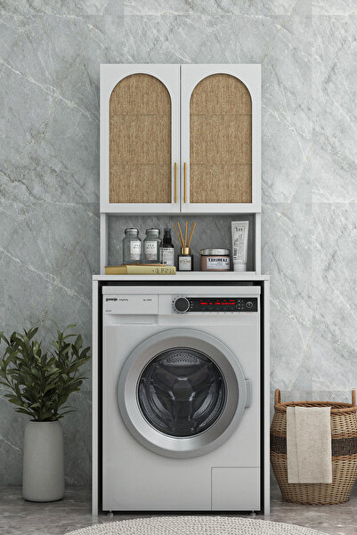 Onouqo Üst Dolaplı Çok Amaçlı Çamaşır Makinesi Dolabı