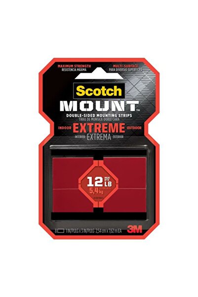 Scotch شريط التثبيت المزدوج للغاية 1 × 3 بوصة، 8 قطع.